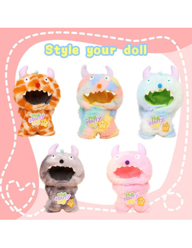 Ropa para muñeca Labubu 17cm Traje Monstruo Colorido