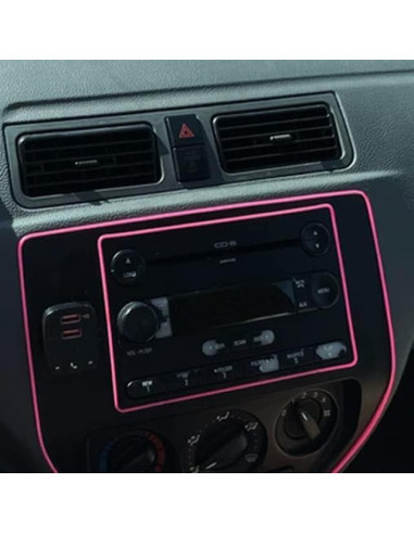 Moldura Decorativa Rosa TIKUN TECH 7.01m para Autos