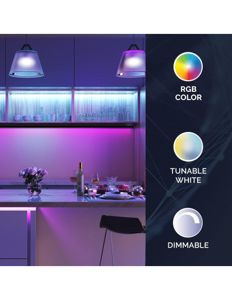 Bombilla LED inteligente Satco S11284 BR40 WiFi 12W RGB 2700K-5000K Bombilla LED inteligente Satco S11284 BR40 WiFi 12W RGB 2700K-5000K