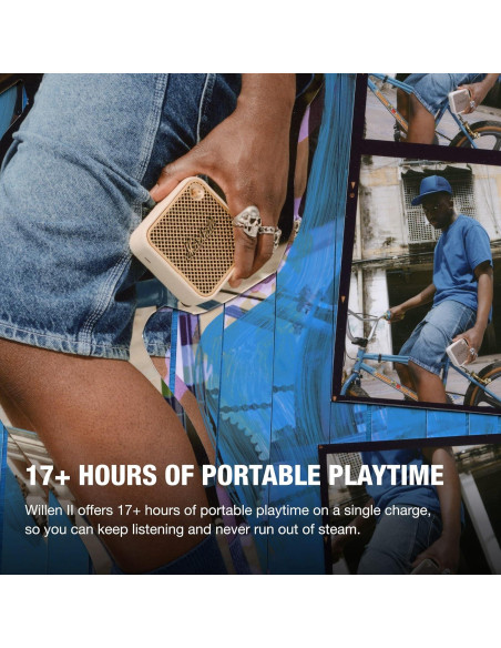Altavoz Portátil Bluetooth Marshall Willen II - Crema, 17h Batería Altavoz Portátil Bluetooth Marshall Willen II - Crema, 17h Batería