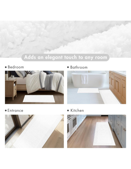 Alfombra de baño Madison Park Splendor 100% algodón 50.8x76.2 cm Alfombra de baño Madison Park Splendor 100% algodón 50.8x76.2 cm