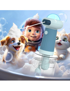 Dispensador Eléctrico de Champú para Perros Coocake Azul 350ml 2