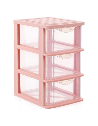 Organizador de Escritorio IMIKEYA Rosa 4 Cajones PP