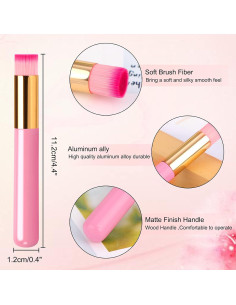 5 Cepillos de Limpieza para Pestañas Dming - Rosa 2