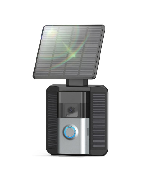 Cargador Solar QIBOX para Timbre Ring 3/4 - Panel Eficiente Cargador Solar QIBOX para Timbre Ring 3/4 - Panel Eficiente