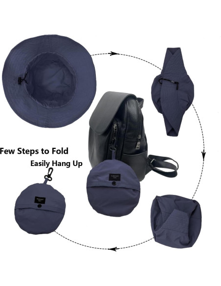 Sombrero de Lluvia Impermeable Woogwin Plegable UV 53-58 cm Sombrero de Lluvia Impermeable Woogwin Plegable UV 53-58 cm