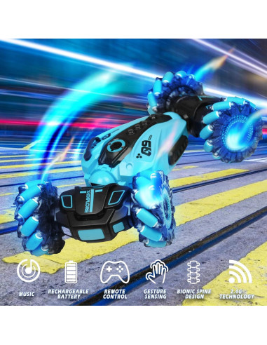 Coche RC Acrobacias Locisne 4WD 360 con luces y música