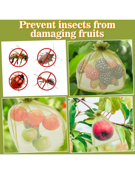 Bolsas de Protección para Frutas Sukh 50PCS 15x20cm Reutilizables Bolsas de Protección para Frutas Sukh 50PCS 15x20cm Reutilizables