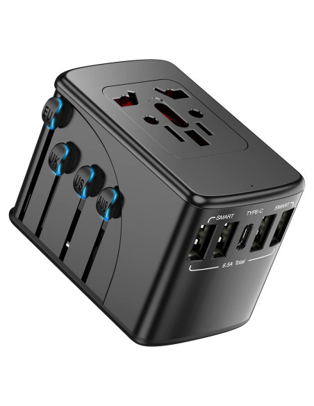 Adaptador de Enchufe Universal Enaud SL-200 con 5 USB 6.5A Adaptador de Enchufe Universal Enaud SL-200 con 5 USB 6.5A