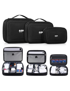 BUBM Bolsa Organizadora de Cables 3 Piezas Negro