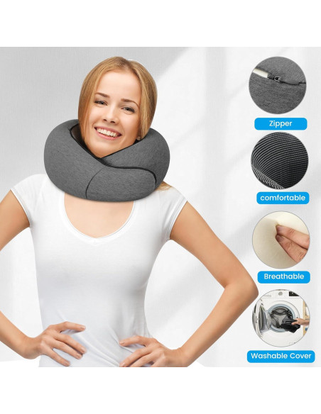 Almohada de Viaje PETRALUX con Soporte Ergonómico y Accesorios Almohada de Viaje PETRALUX con Soporte Ergonómico y Accesorios