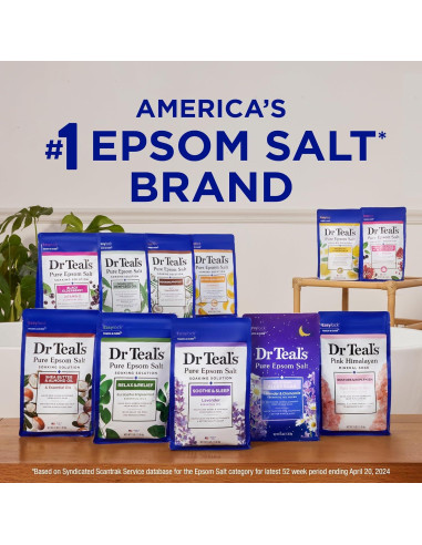 Baño de Sal de Epsom Puro Dr Teal's 1.36 kg con Vitamina C