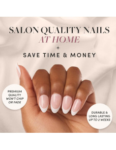 Kit de Uñas Postizas Glamnetic Ma Damn Punta Francesa Almendra 2