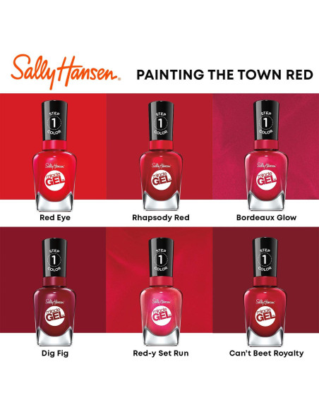 Esmalte de Uñas Sally Hansen Miracle Gel 14.79 ml Rojo Rapsodia Esmalte de Uñas Sally Hansen Miracle Gel 14.79 ml Rojo Rapsodia
