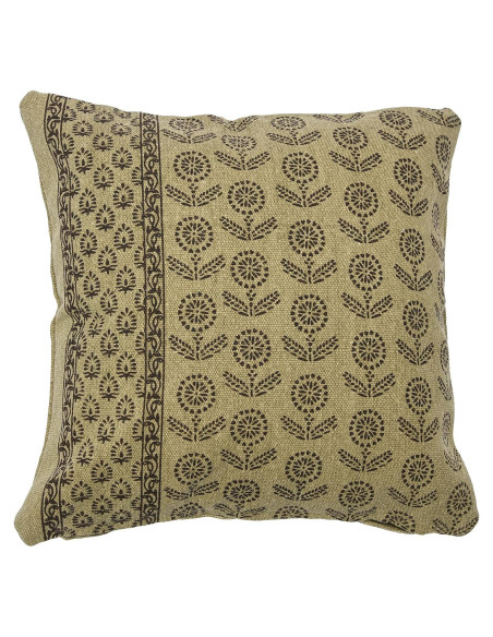 Funda de Almohada Cuadrada Floral Verde Oliva 50.8 cm Creative Co-Op Funda de Almohada Cuadrada Floral Verde Oliva 50.8 cm Creative Co-Op