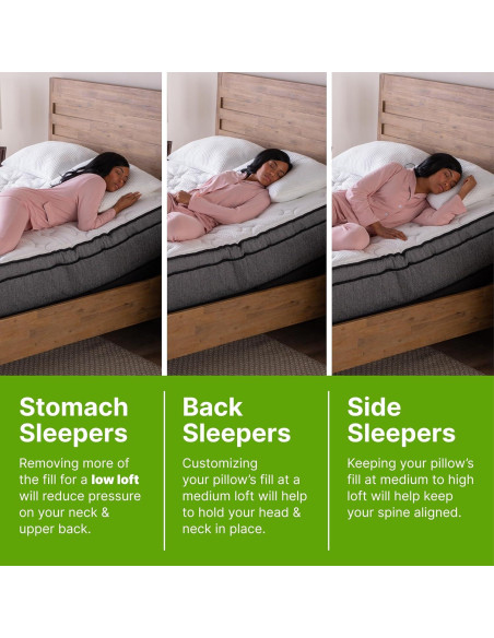 Almohada de Espuma Viscoelástica Desmenuzada GhostBed 2-Pack Almohada de Espuma Viscoelástica Desmenuzada GhostBed 2-Pack