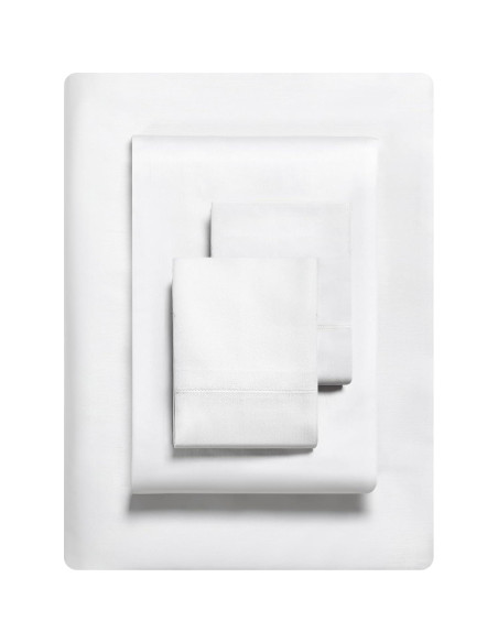 Juego de Sábanas Queen Vera Wang 800 Hilos Saten Algodón Blanco Juego de Sábanas Queen Vera Wang 800 Hilos Saten Algodón Blanco