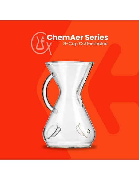 Cafetera Chemex ChemAer de Vidrio - 8 Tazas - 1.14 Litros Cafetera Chemex ChemAer de Vidrio - 8 Tazas - 1.14 Litros