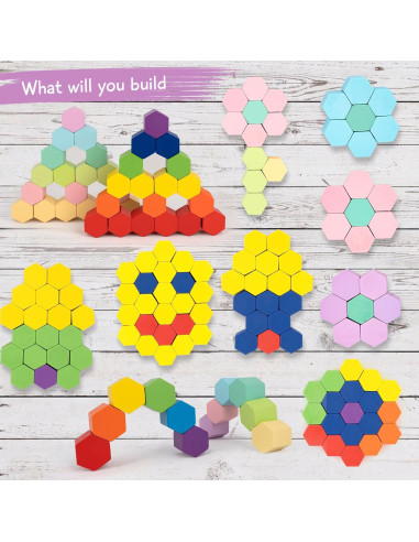 Hexablox Juguete Educativo de Madera JOY2B 19 Piezas 1-3 Años
