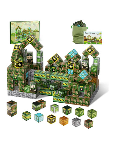 Bloques de Construcción Magnéticos TSKER - 130 PCS Juguete STEM