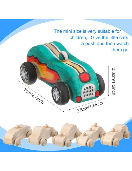 Juguetes de Coche de Madera DIY Zhanmai 24 Piezas para Niños Juguetes de Coche de Madera DIY Zhanmai 24 Piezas para Niños