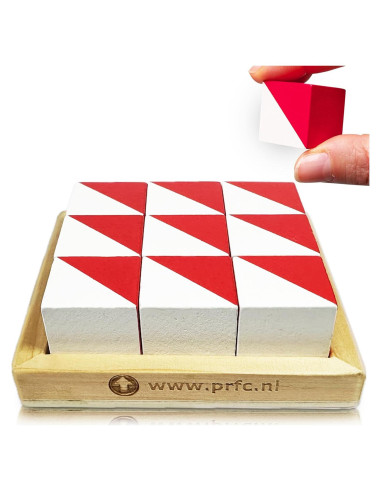 Bloques de Madera PrfcNL IQ Test - 9 Cubos 2.5 cm para Evaluaciones