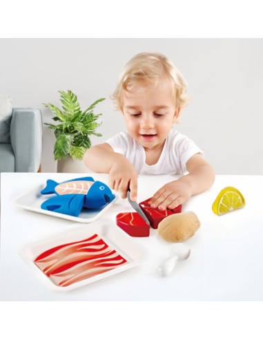 Conjunto de Comida de Juego Hape - Proteínas para Niños
