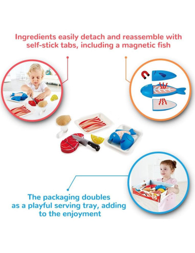Conjunto de Comida de Juego Hape - Proteínas para Niños