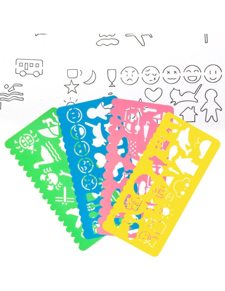 Juego de Plantillas de Dibujo STARVAST 24 Piezas para Niños Juego de Plantillas de Dibujo STARVAST 24 Piezas para Niños