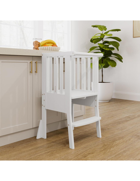 Escalera Plegable Montessori Storkcraft - Madera Sólida Blanca Escalera Plegable Montessori Storkcraft - Madera Sólida Blanca