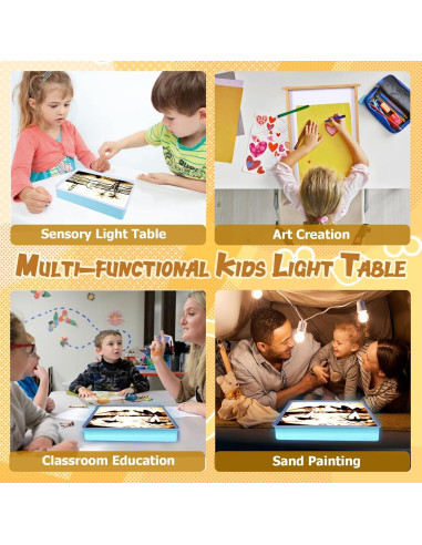 Mesa de Luz Educativa Sensorial Danemort 39.9x27.9 cm 7 Colores