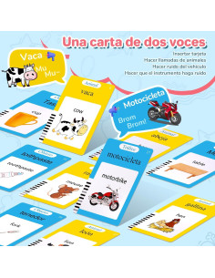 Tarjetas de Flash Educativas AHJ en Español e Inglés 510 Palabras 2