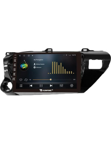 Estéreo GPS Android 10" Kunfine para Toyota Hilux 2015-2020