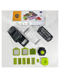 Cortador de Verduras 14-en-1 XiongDaFaFa - Acero Inoxidable, 33 cm