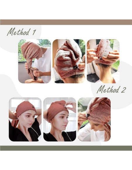 Toalla para el Cabello myHomeBody Turbante Secado Rápido Canela Toalla para el Cabello myHomeBody Turbante Secado Rápido Canela
