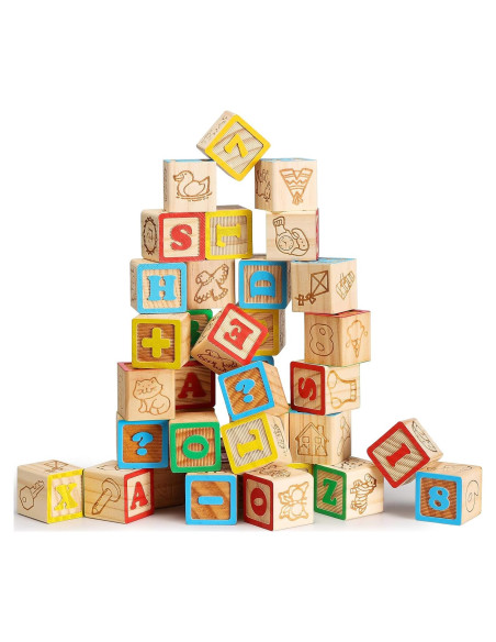 Bloques de ABC de Madera SainSmart Jr. 40 Piezas 3.05 cm Bloques de ABC de Madera SainSmart Jr. 40 Piezas 3.05 cm