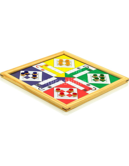 Juego de Mesa Ludo Magnético 2 en 1 Nagina Internacional Madera Juego de Mesa Ludo Magnético 2 en 1 Nagina Internacional Madera