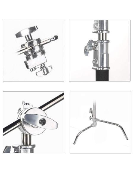 Soporte C-Stand EACHSHOT 2 Paquetes 330cm con Brazo 106cm Soporte C-Stand EACHSHOT 2 Paquetes 330cm con Brazo 106cm