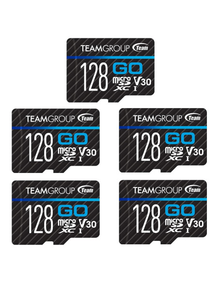 Tarjeta Micro SDXC TEAMGROUP GO 128GB 5 Pack UHS-I V30 4K Tarjeta Micro SDXC TEAMGROUP GO 128GB 5 Pack UHS-I V30 4K