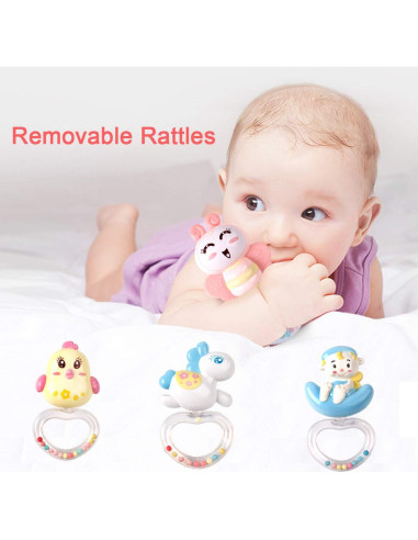 Móvil Musical para Cuna Mini Tudou Azul con Proyector y Sonidos