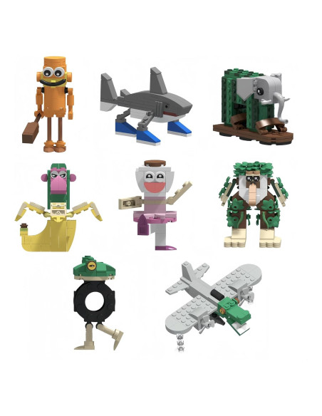 Juego de Bloques de Construcción 8 Piezas Brainrot - Juguete Educativo Juego de Bloques de Construcción 8 Piezas Brainrot - Juguete Educativo