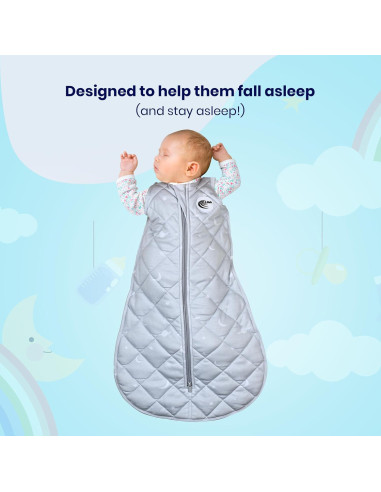 Saco de Sueño para Bebés 0-6 Meses 1.5 TOG Algodón Gris