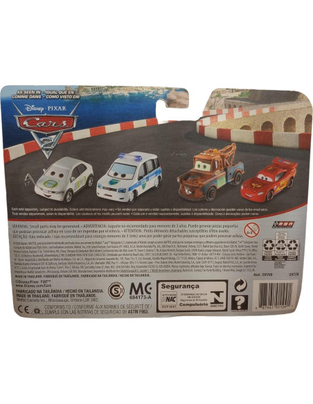 Vehículos de Metal Disney Pixar Cars 3 Rayo McQueen y Mater - Paquete de 2 Vehículos de Metal Disney Pixar Cars 3 Rayo McQueen y Mater - Paquete de 2
