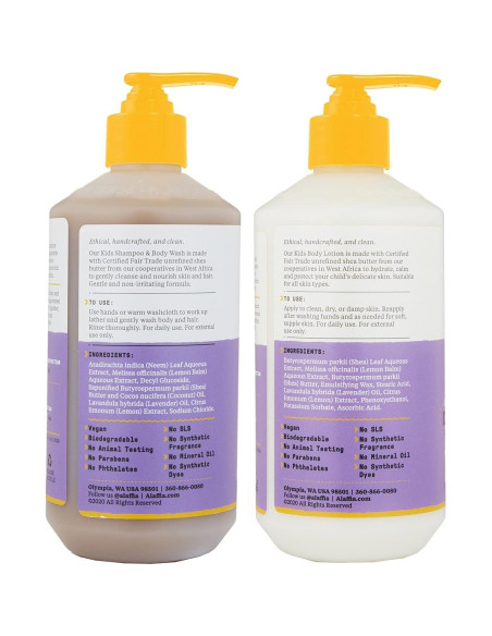 Champú y Gel de Baño Alaffia 473ml + Loción Corporal 473ml - Suave para Bebés y Niños Champú y Gel de Baño Alaffia 473ml + Loción Corporal 473ml - Suave para Bebés y Niños