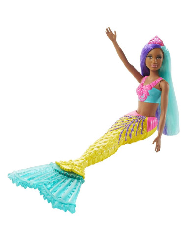 Muñeca Sirena Barbie Dreamtopia 30 cm Cabello Turquesa y Morado