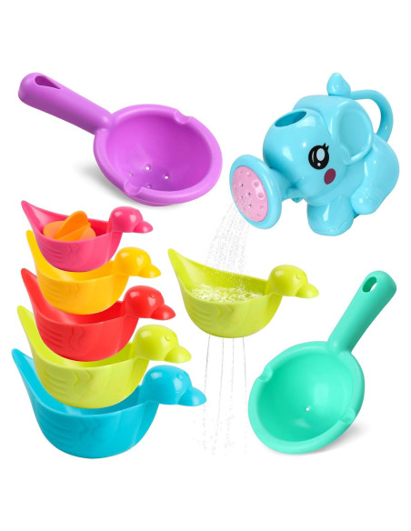 Juguetes de Baño Fajiabao 8 Piezas para Niños 1-3 Años Juguetes de Baño Fajiabao 8 Piezas para Niños 1-3 Años
