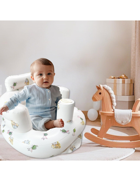 Asiento Inflable para Bebés 3-12 Meses Antideslizante Portátil Asiento Inflable para Bebés 3-12 Meses Antideslizante Portátil