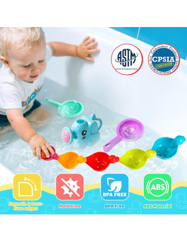 Juguetes de Baño Fajiabao 8 Piezas para Niños 1-3 Años