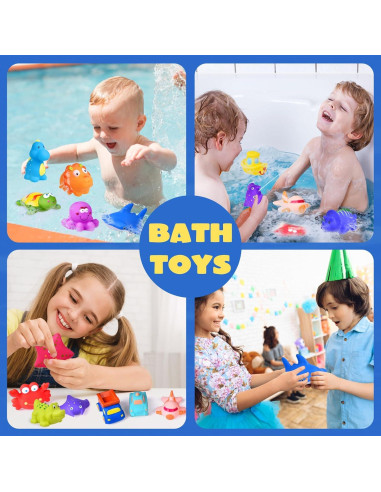 Set de 24 Juguetes de Baño para Bebés Juguetes Divertidos