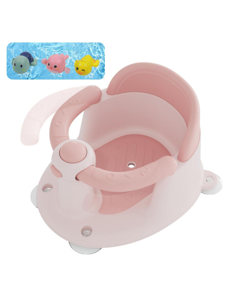 Asiento de Baño para Bebés Rosa 2 - Antideslizante y Compacto Asiento de Baño para Bebés Rosa 2 - Antideslizante y Compacto